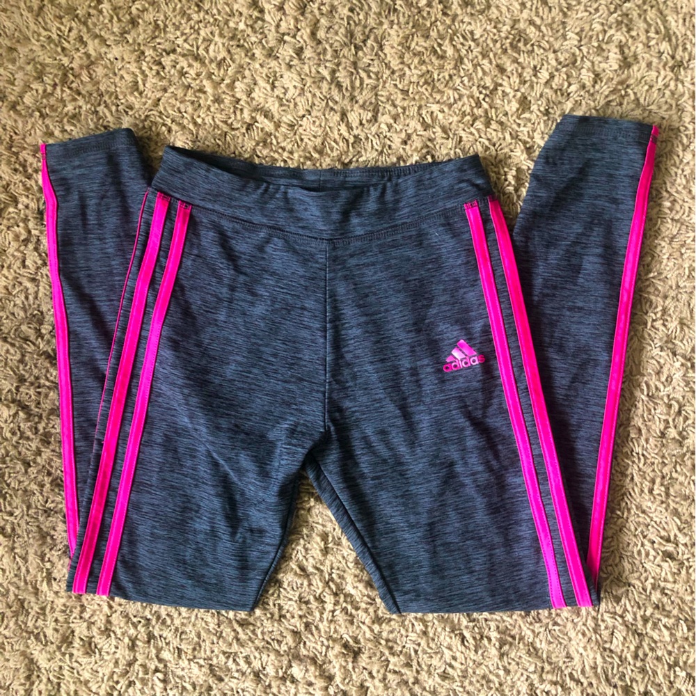 EUC GIRLS ADIDAS LEGGINGS SIZE 10/12